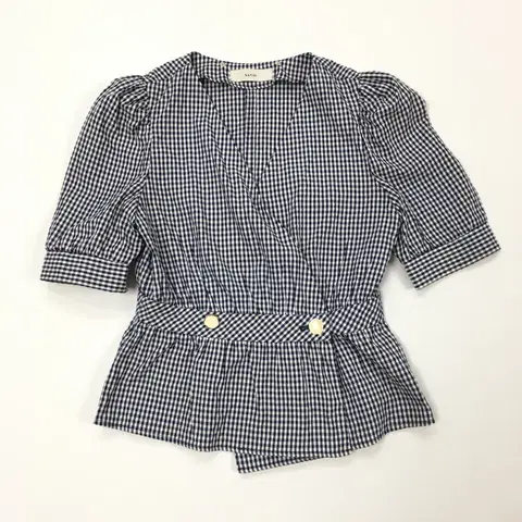 21년도 샤틴 체크 블라우스