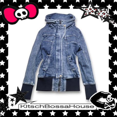 [M] y2k 그런지 슬림 데님 자켓