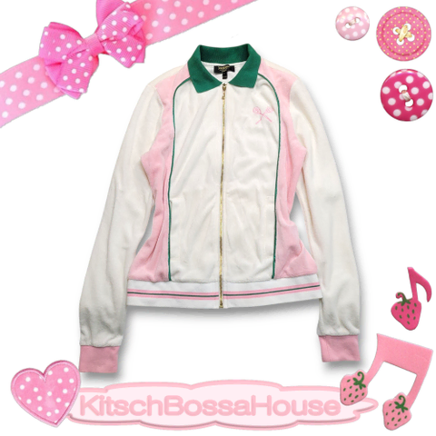 [XS] 쥬시꾸뛰르 00's 벨벳 핑크 트랙탑 져지