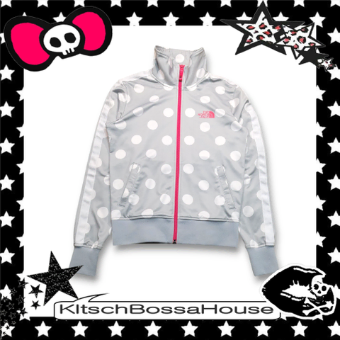 [90] 노스페이스 그레이 핑크 도트 져지 트랙탑