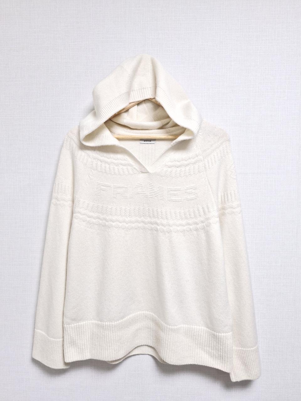 시스템 아이보리 후드니트 55~77