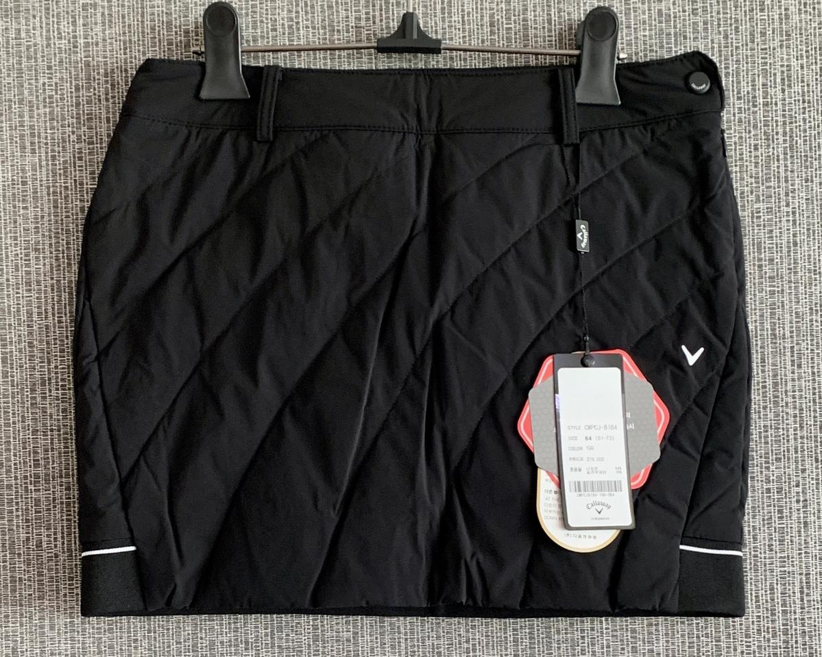 [새상품] 캘러웨이 Callaway 퀼팅 블랙 골프 패딩 스커트 64