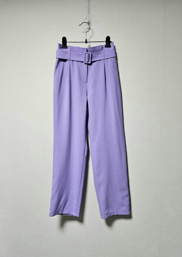 잇미샤 it michaa 컬러 벨티드 팬츠 44사이즈