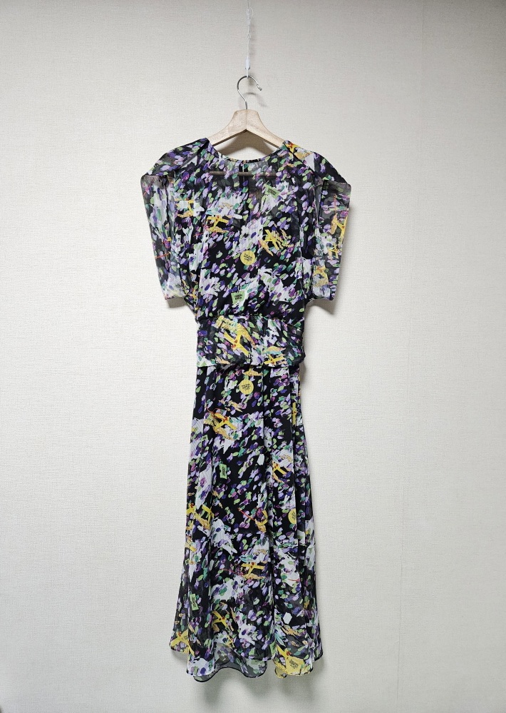 시스템 system 멀티 프린팅 스트랩 원피스 55사이즈