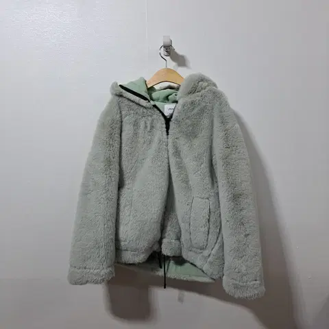 랩 LAP 여성 오버핏 퍼 후드 자켓 Free