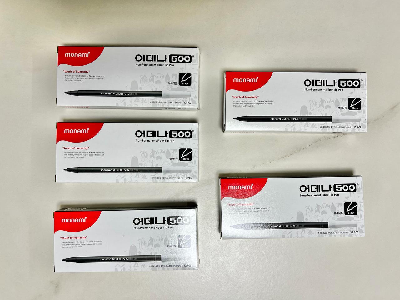모나미, 어데나500, 12개, 검정펜, 일괄판매