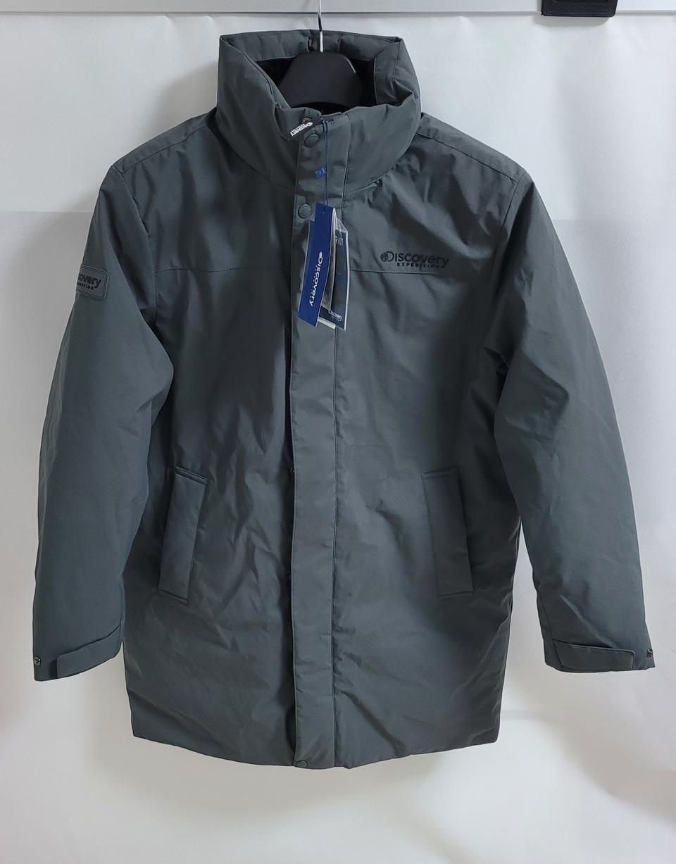 새상품)디스커버리 남성 후드내장형 구스다운 미드패딩 95