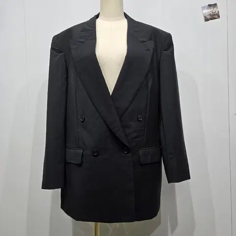 랑방 더블 버튼 블랙 자켓