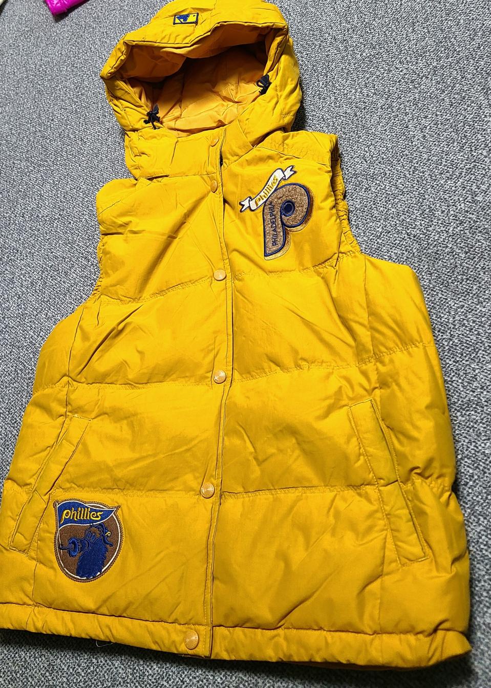 MLB 필라델피아 덕다운 패딩 후드 조끼 베스트  85