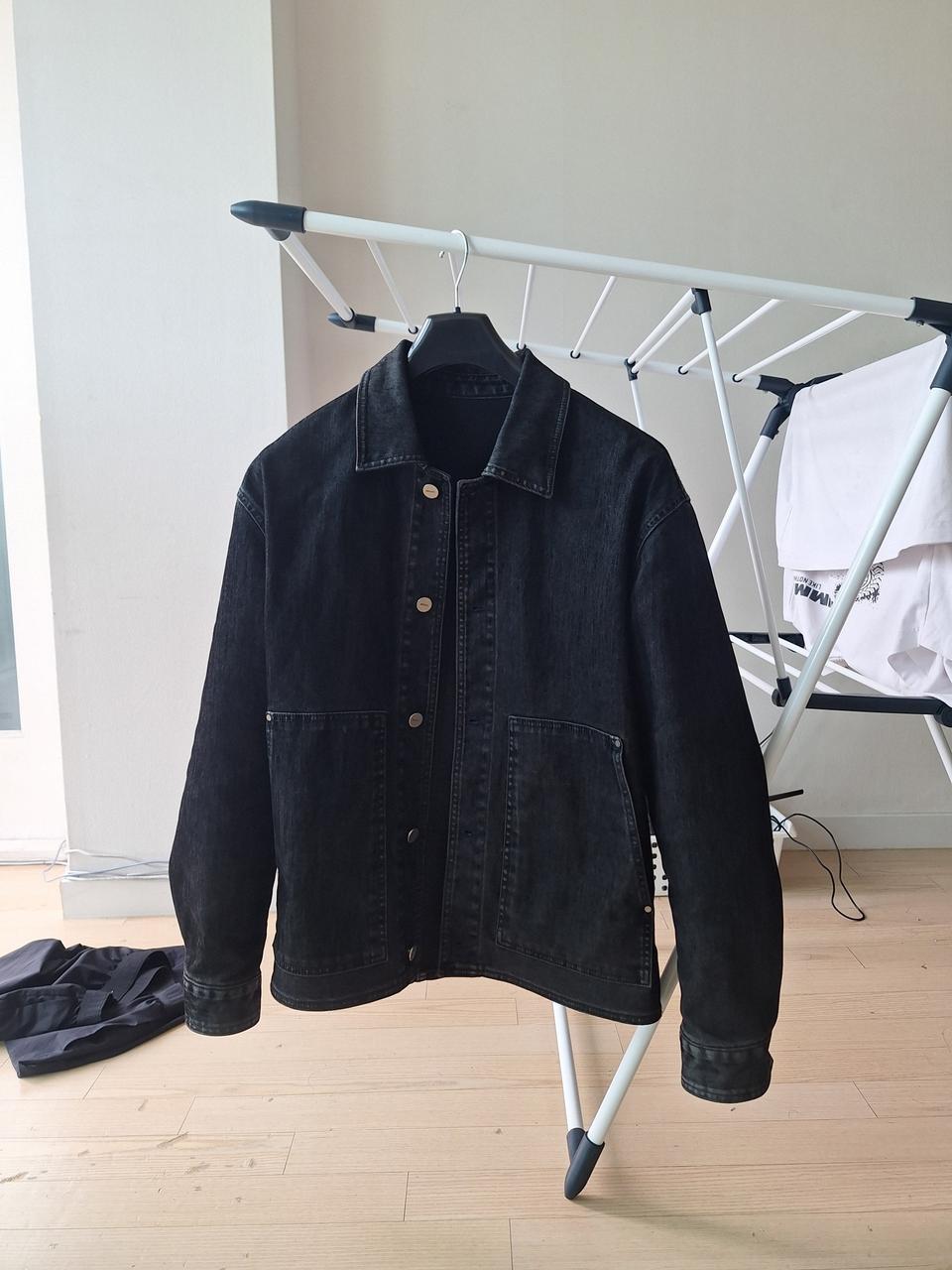 DNKY 캐주얼 벨벳 데님 점퍼