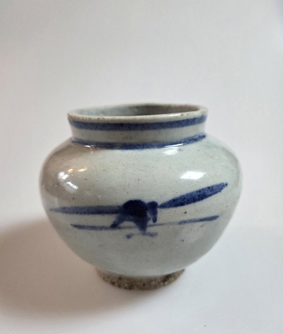 골동품 조선시대 후기 관요사기 청화백자 죽문호