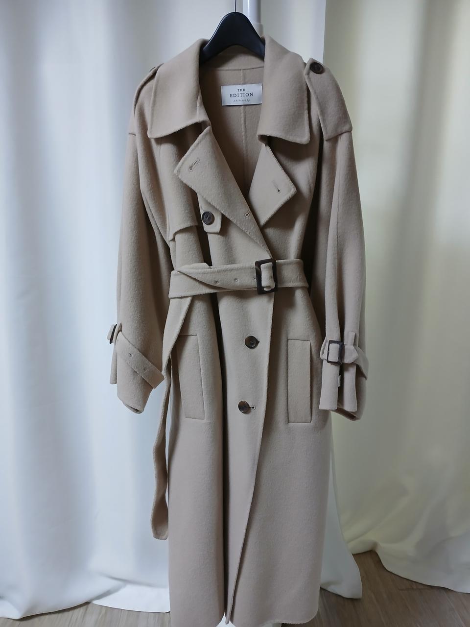 핑크베이지 핸드메이드 코트