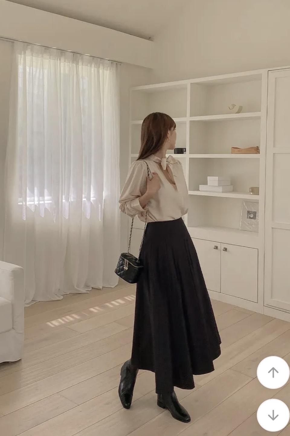 롱 플레어 스커트