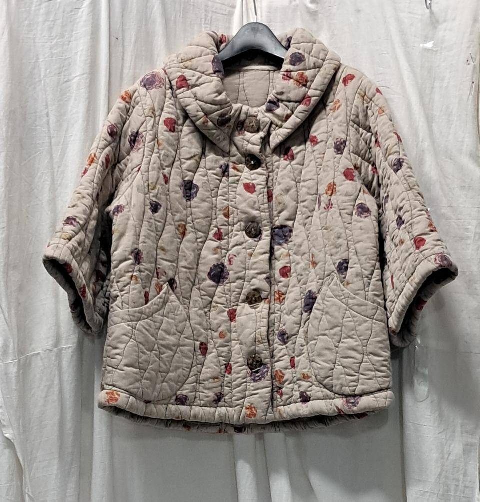 플라워 순면 누빔 자켓