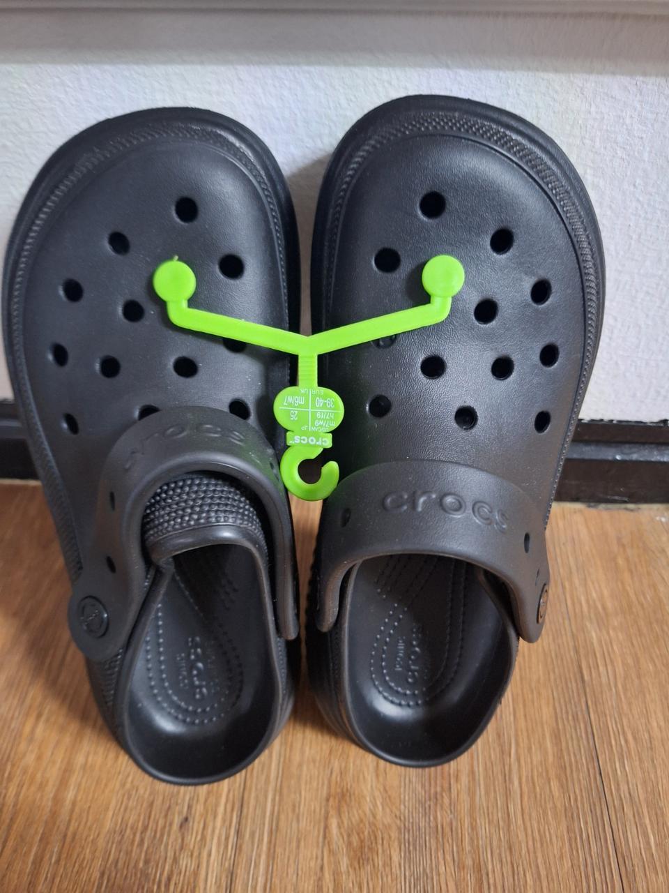 크록스 블랙 클로그255-260새거
