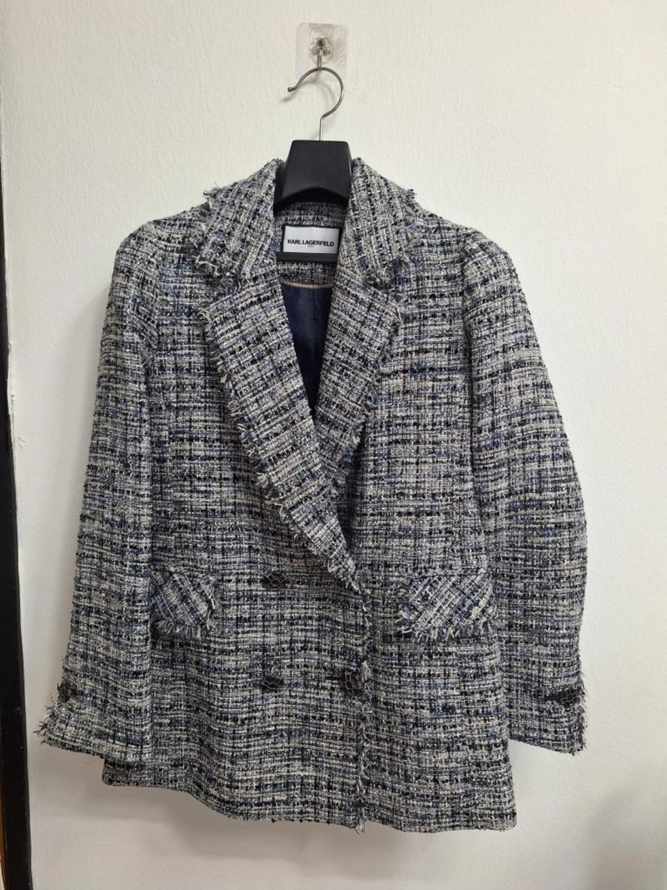 칼 라거펠트 트위드 자켓 새상품