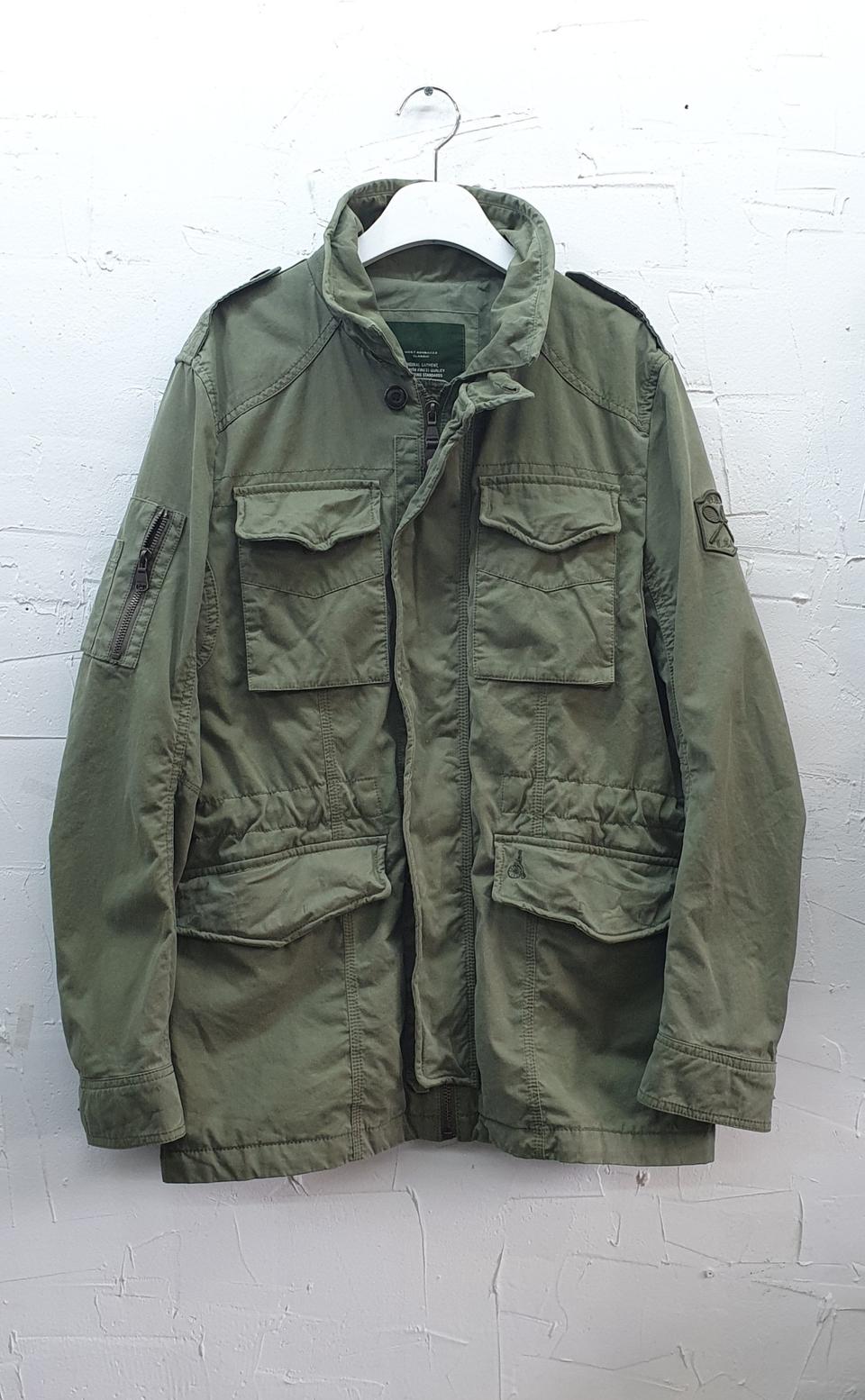 빈폴 카키 도미토리 코튼 야상 사파리 점퍼