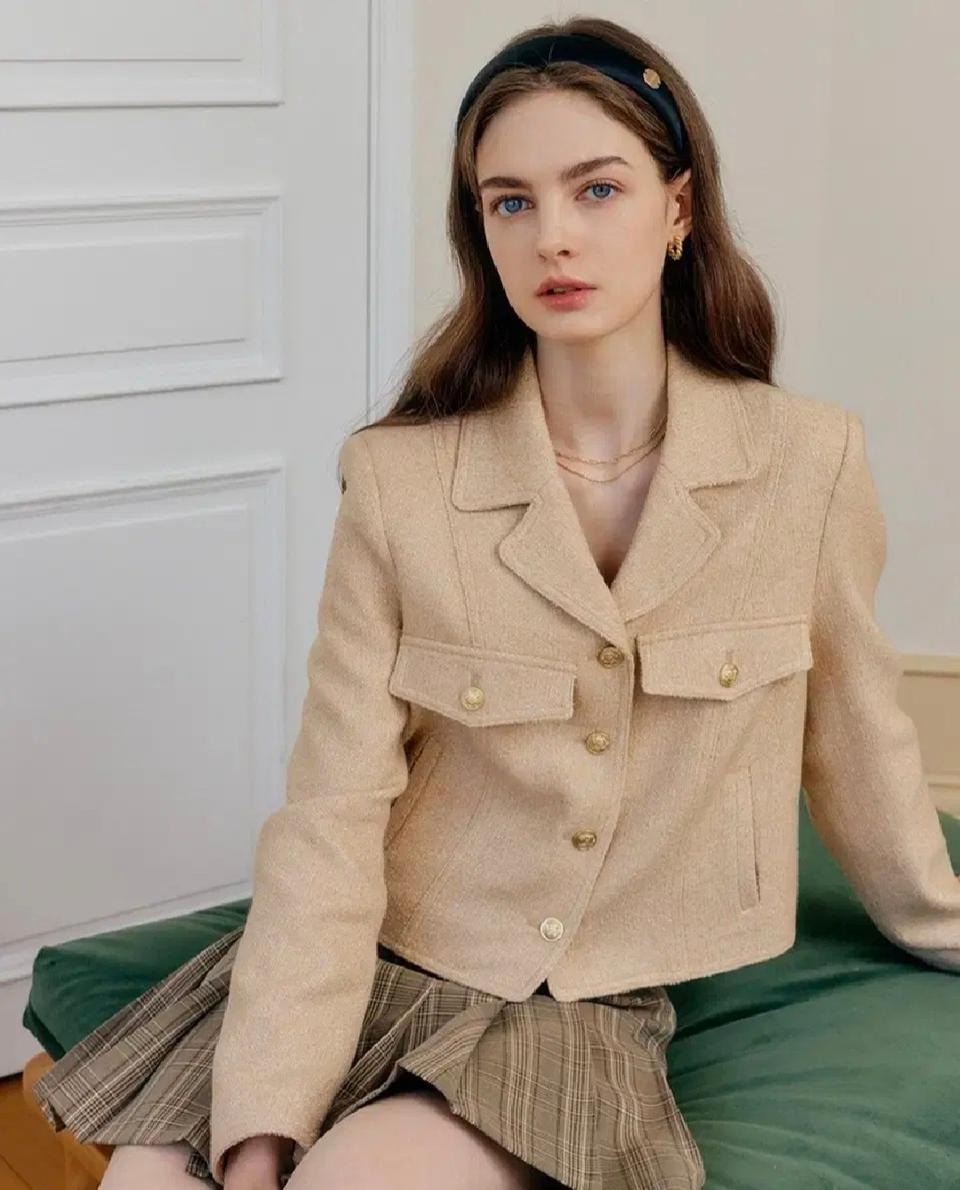 룩캐스트 트위드자켓