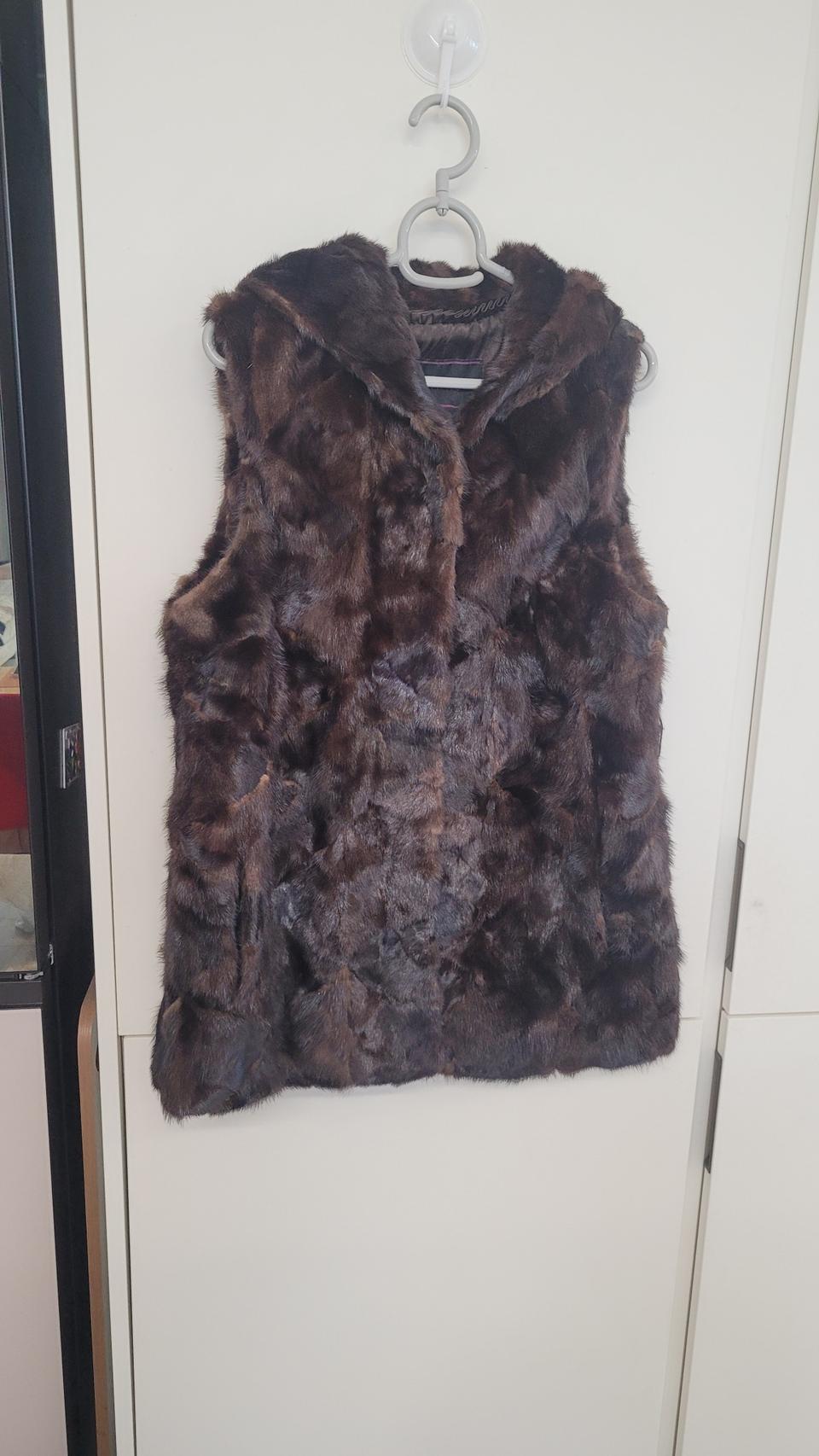 플라밍고  리얼 밍크 베스트-S사이즈