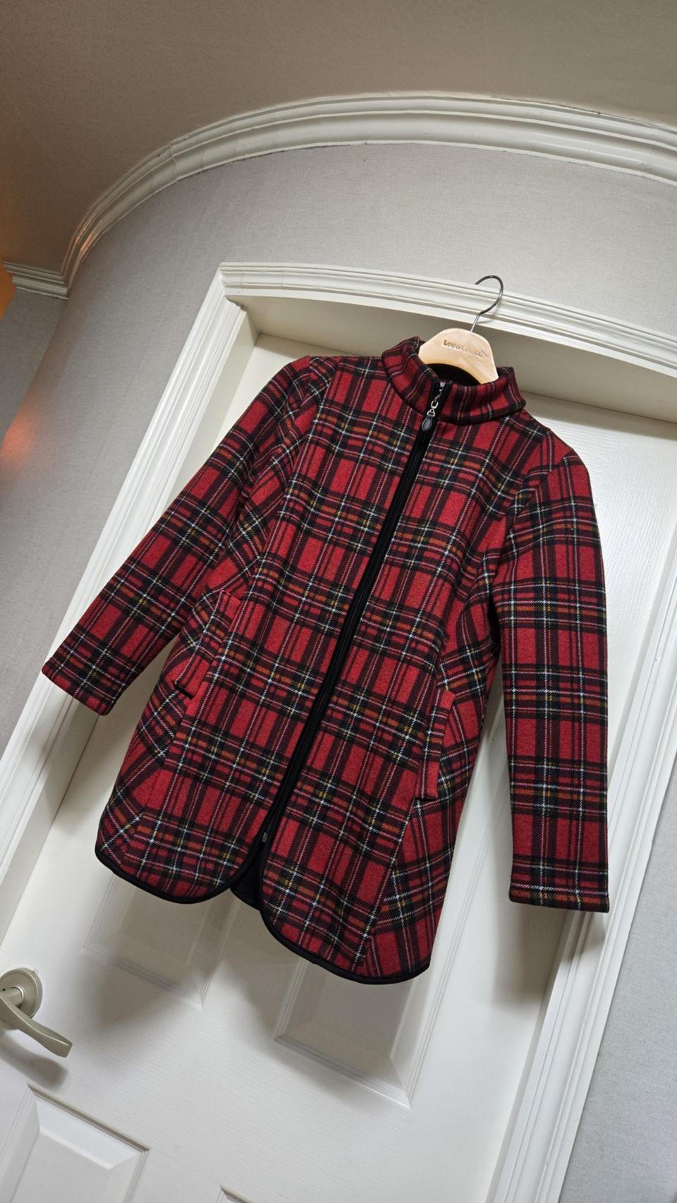 포근포근 기모 체크자켓L