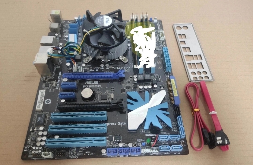 인텔코어 i5 750, ASUS P7P55D 메인보드, 백패널, SATA