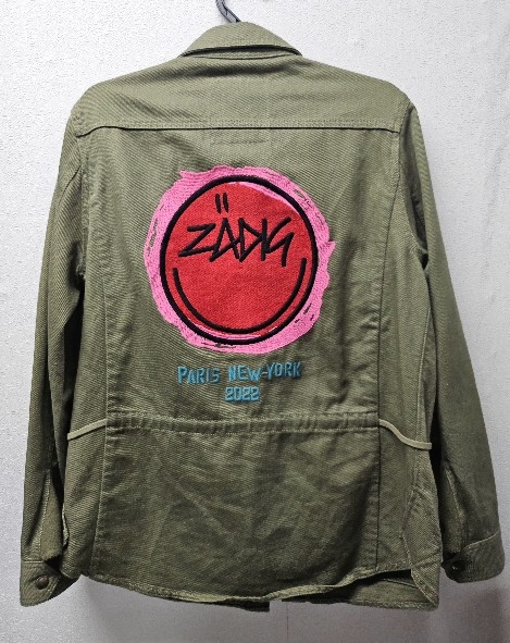 자딕앤볼테르 태클 린넨-블랜드 셔츠 카키 M