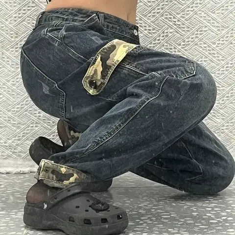 빈티지 카모 포인트 카고 데님 팬츠 36 C06468