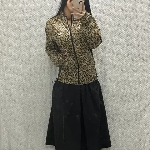 아디다스 레오파드 호피 리버시블 바람막이 집업 95 C06459