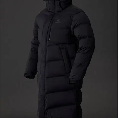 빈폴 블랙 공용 벤치 코트 다운 롱패딩