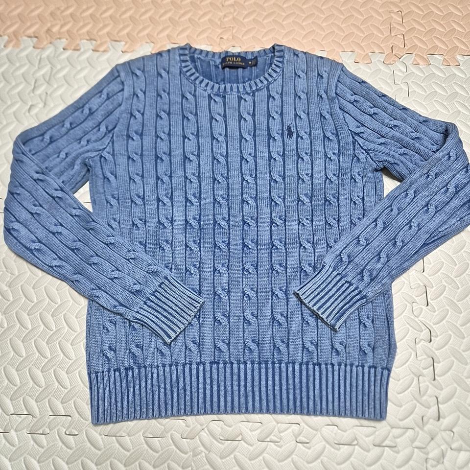 폴로랄프로렌 워싱 꽈배기 니트