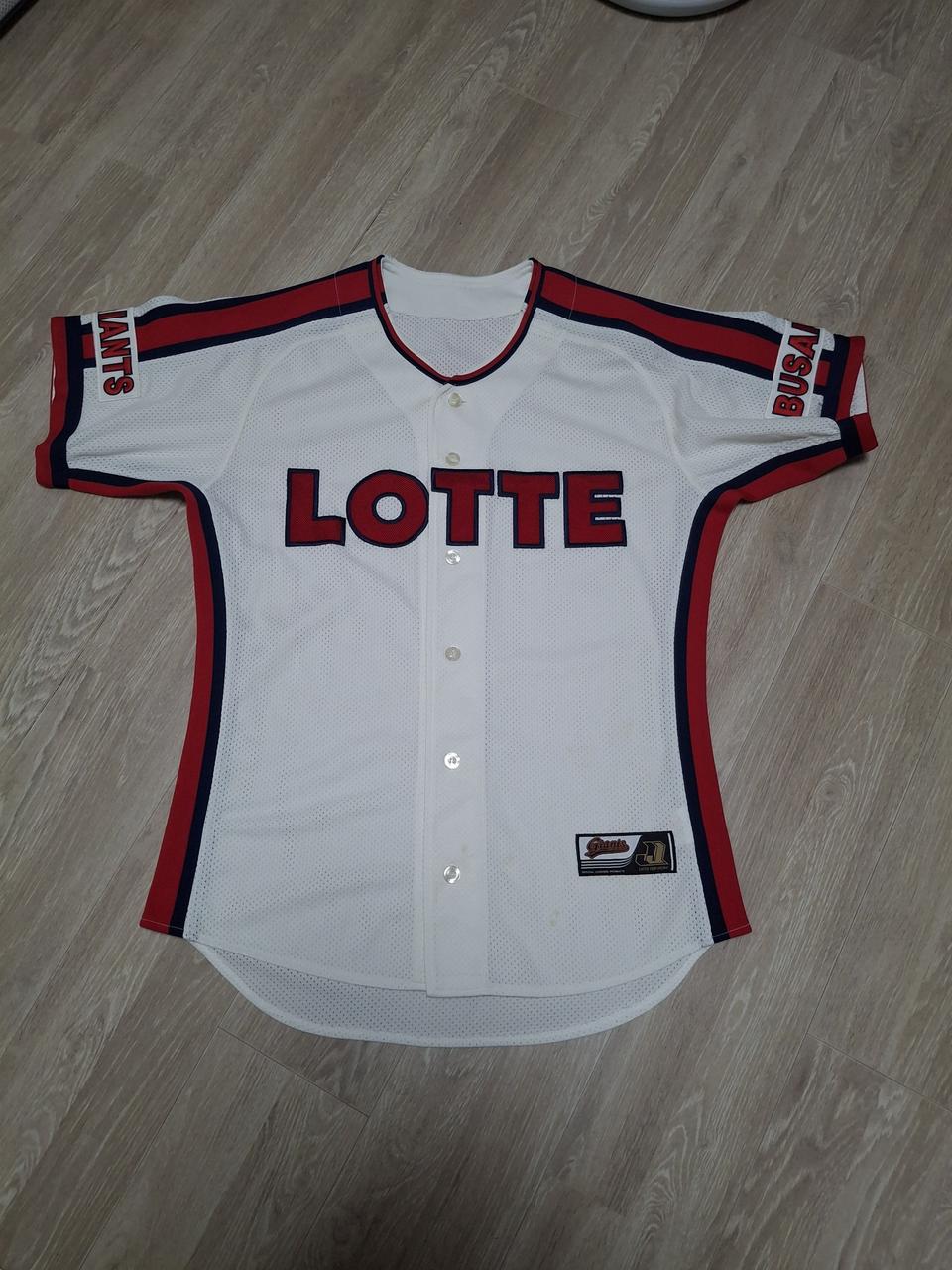 롯데자이언츠 노마킹 챔피언 아이보리 100사이즈 유니폼