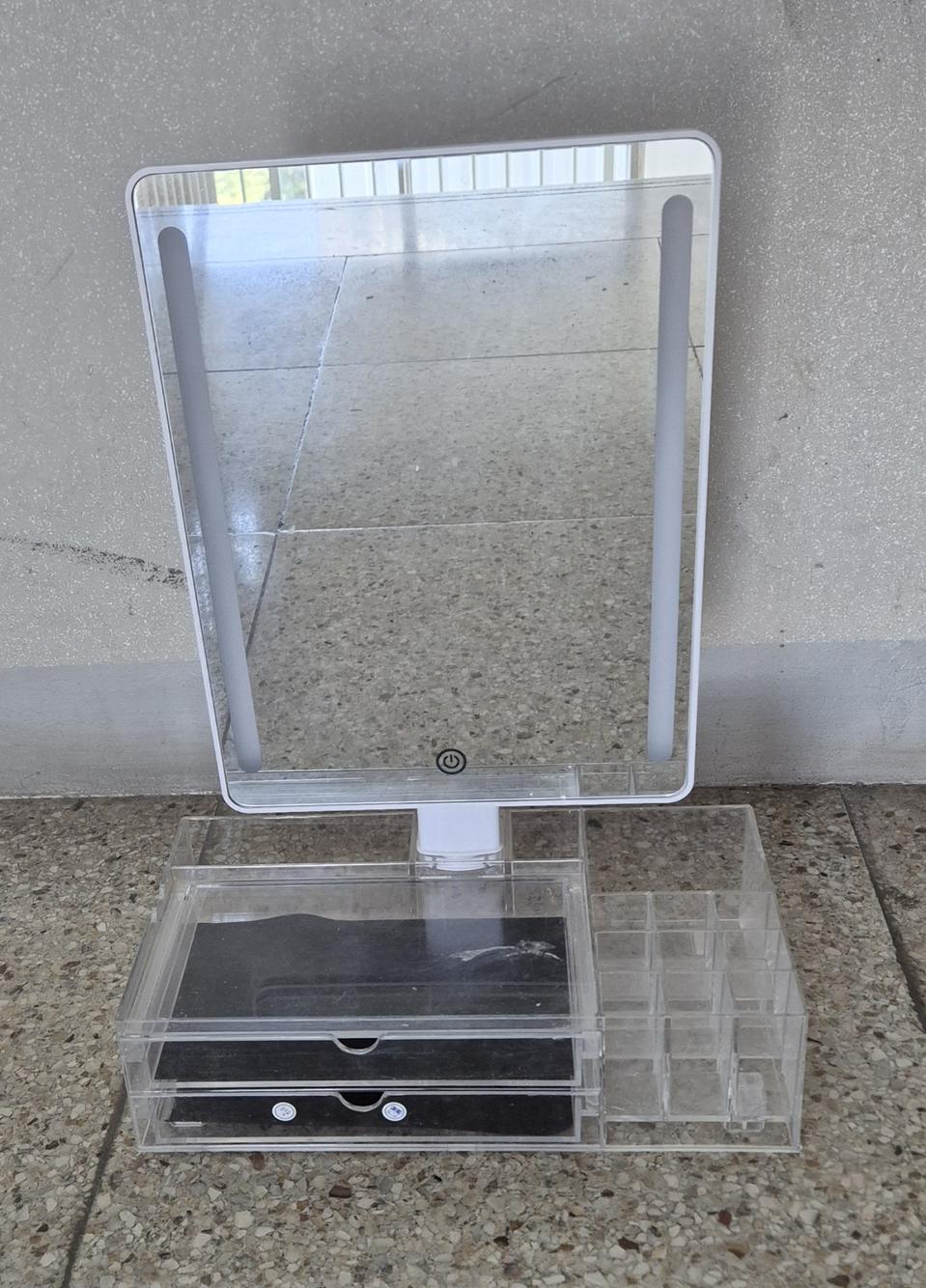 LED 거울 화장품 수납함