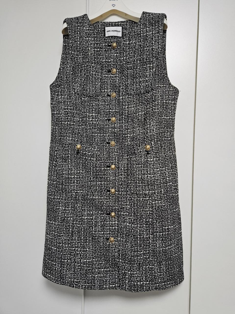 (새상품) 칼라거펠트 트위드 원피스 (95(77))