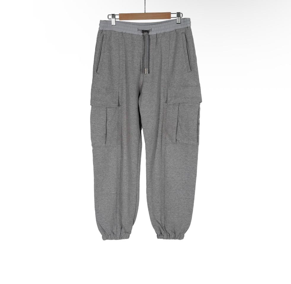 [48] 솔리드옴므 21fw 남성 카고 밴딩 조거 팬츠 그레이