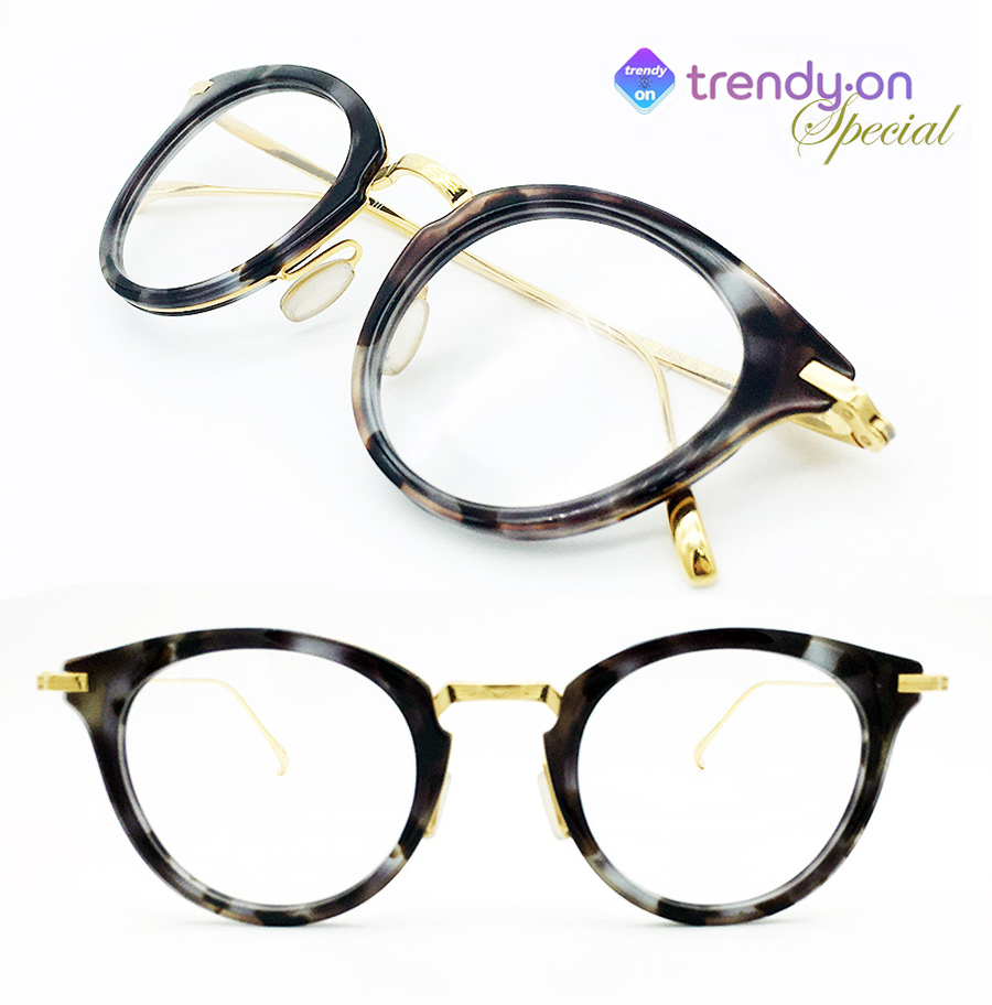 트랜디온 S 일본생산 티타늄 그레이쉬 골드 안경테 UNOED 새제품