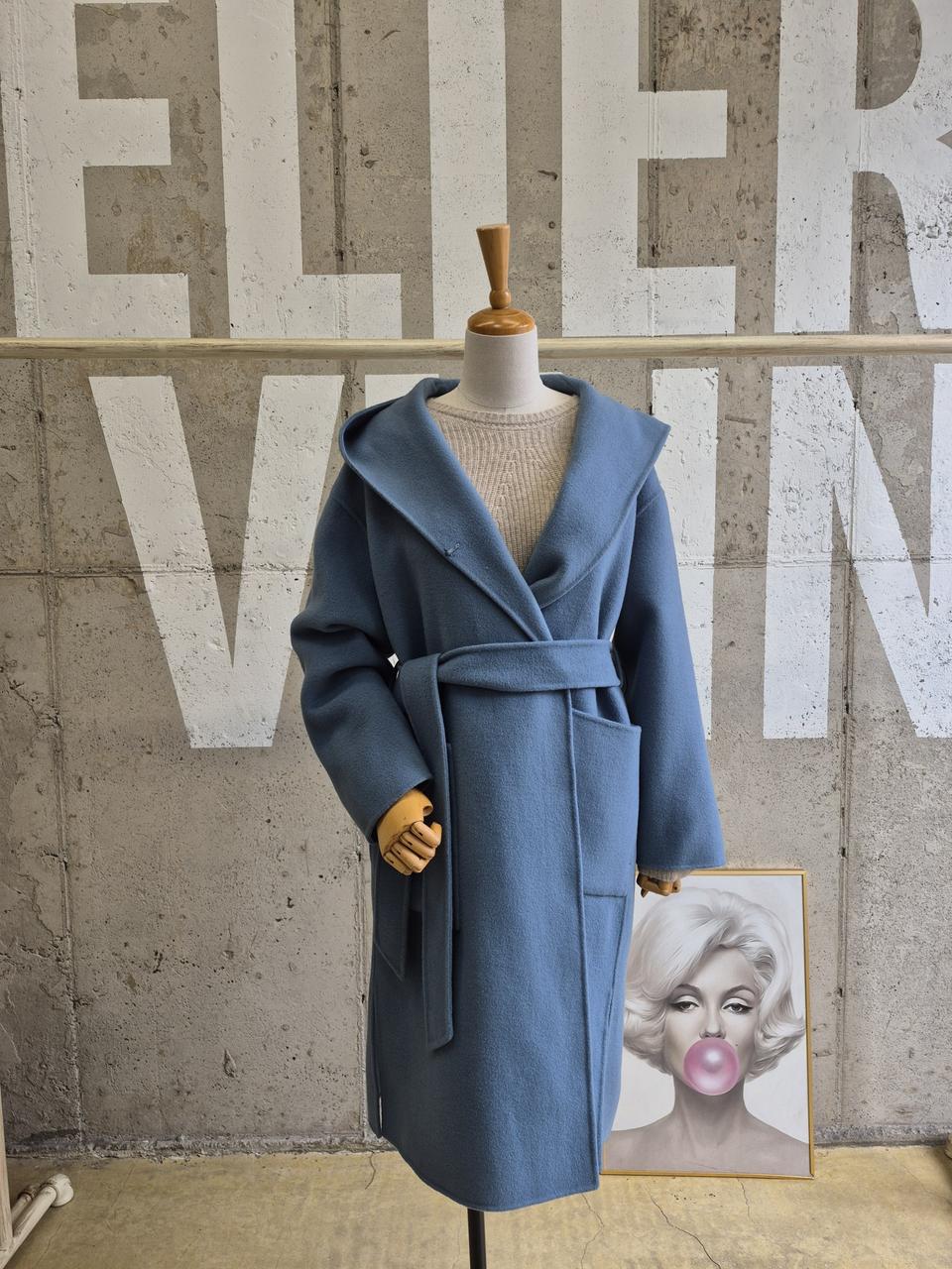 LIST 핸드메이드 후드 롱코트