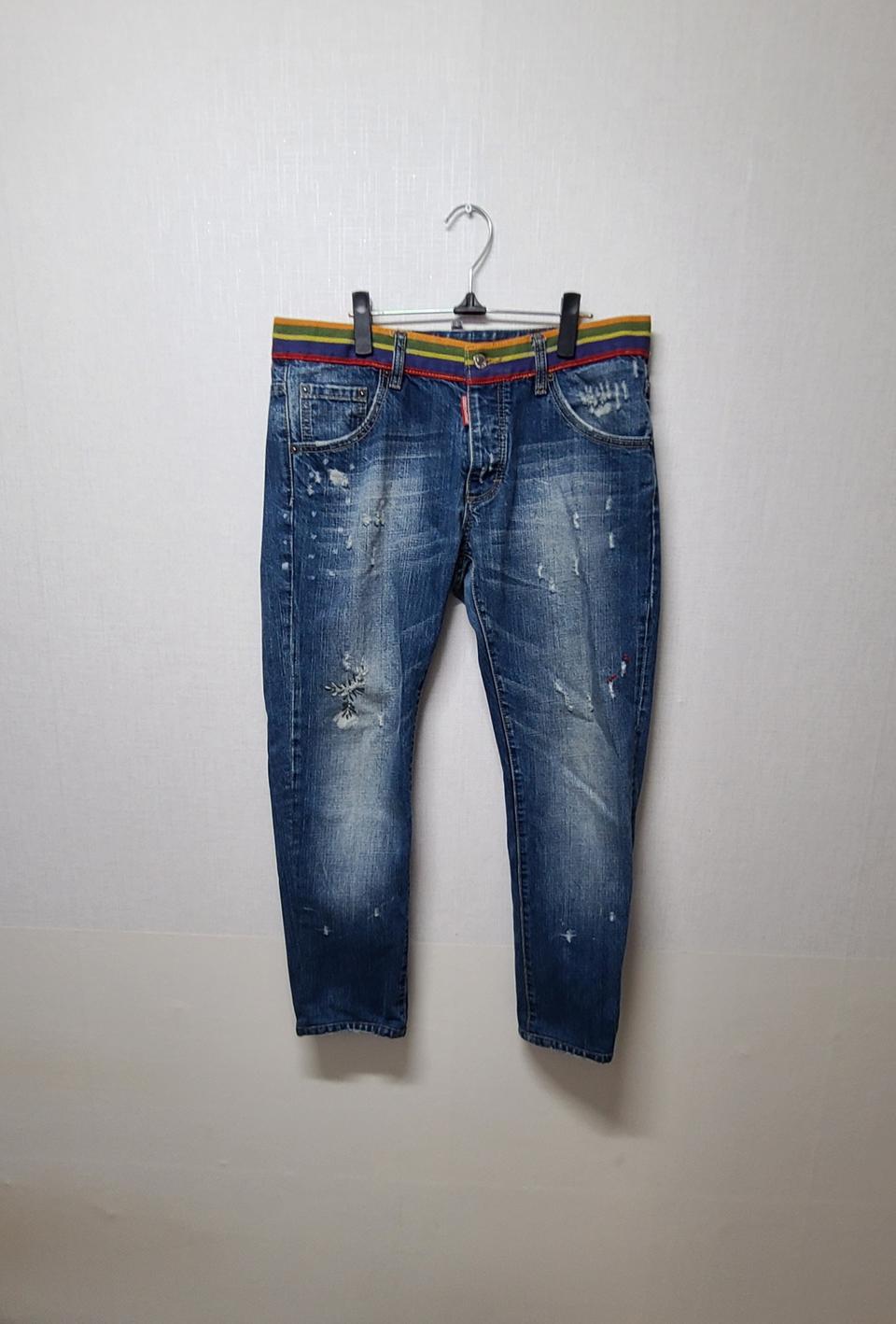 디스퀘어드2 화이트 워싱 청바지 32