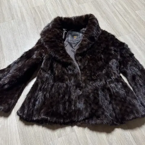 MCM 밍크 모피 코트 브라운