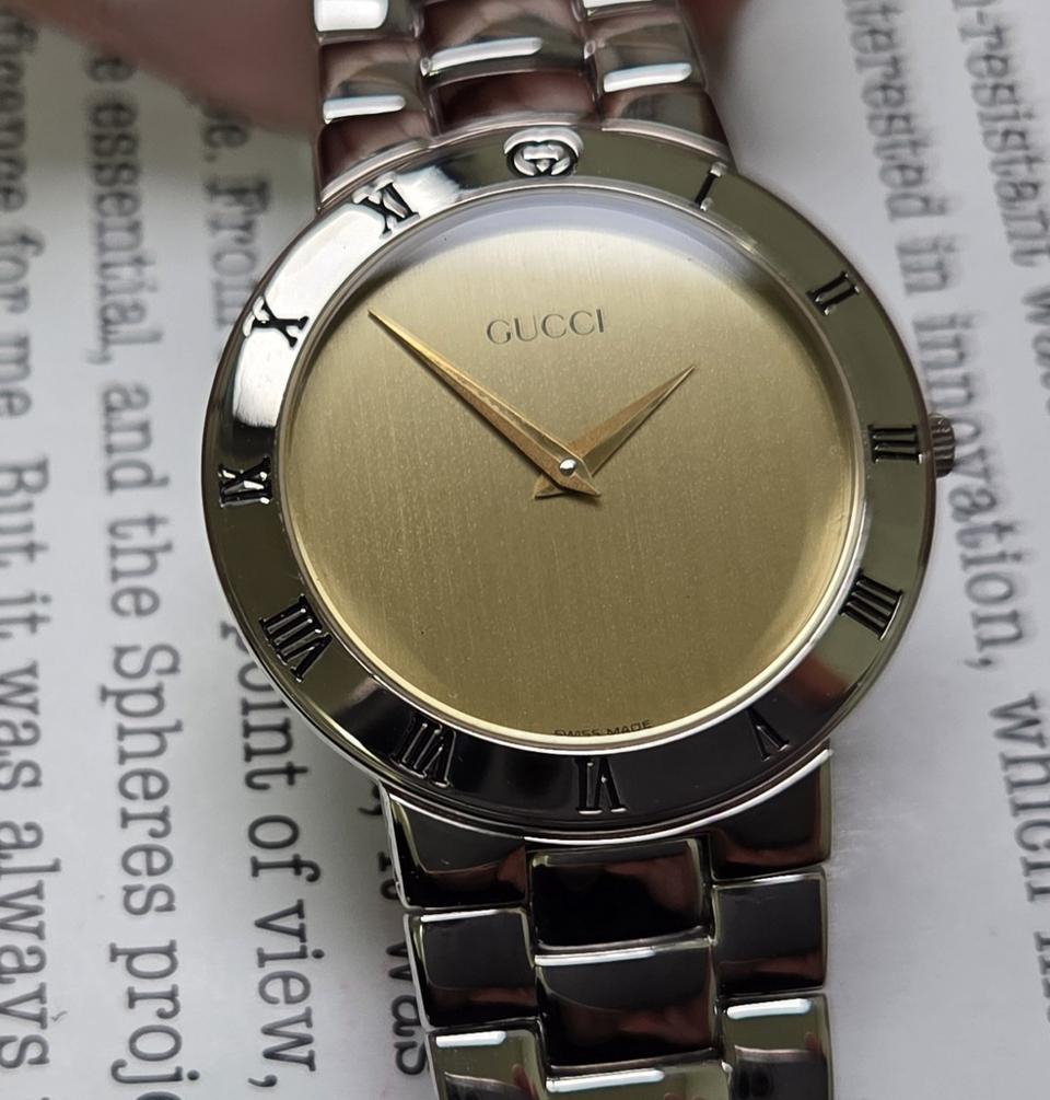 빈티지 구찌 클래식 3300.2.M 샴골판 칼침핸즈 브레이슬릿 ver.