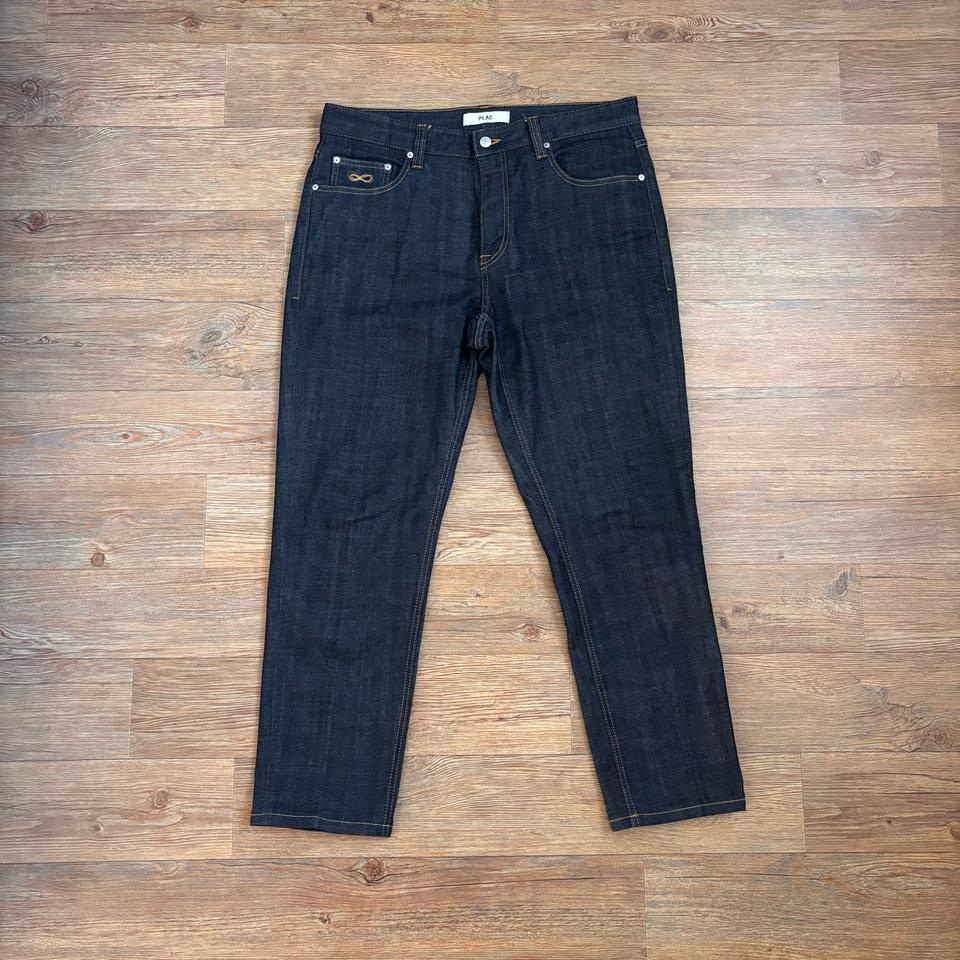 새제품급 플랙 36 스판 데님 청바지 밀란 크롭 테이퍼드