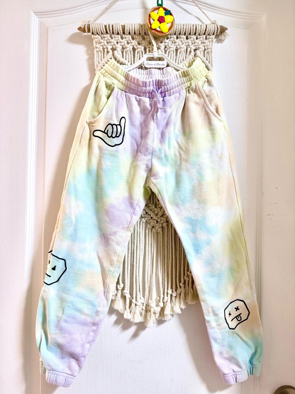 알로봇 키즈 아동 주니어 타이다이 삼단쭈리 조거 팬츠 130