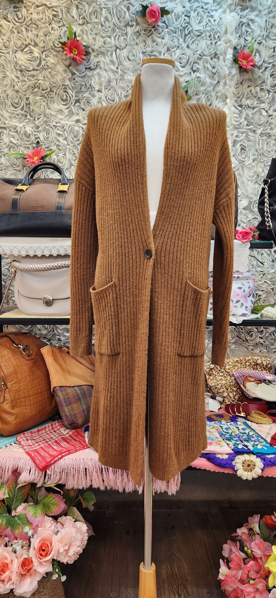 모100% 롱가디건(유니클로)(55~66)