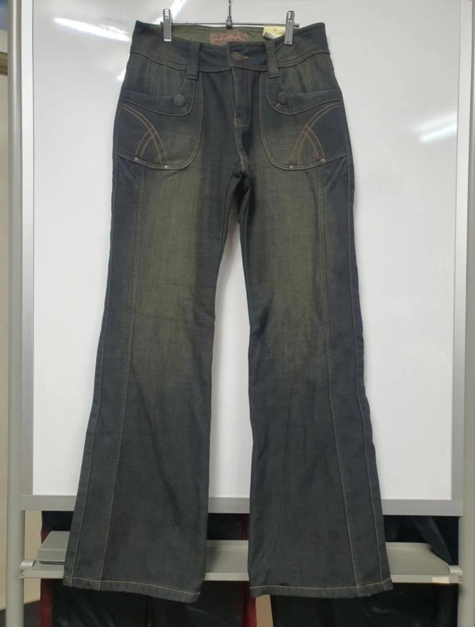 여성 워싱 기모청바지 세미 부츠컷