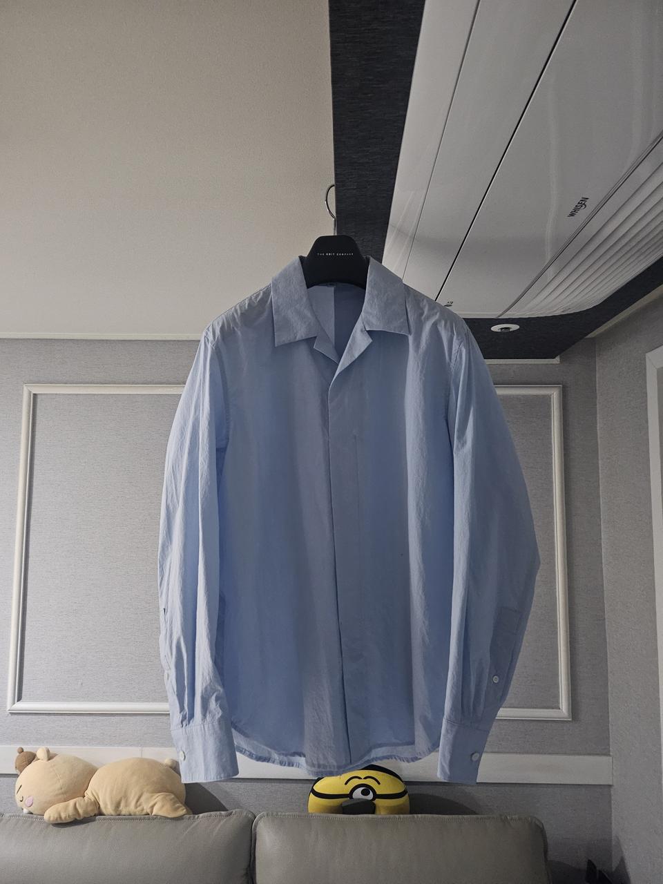 [거의 새것] 솔리드옴므 스카이블루 셔츠 남방 오버핏 46