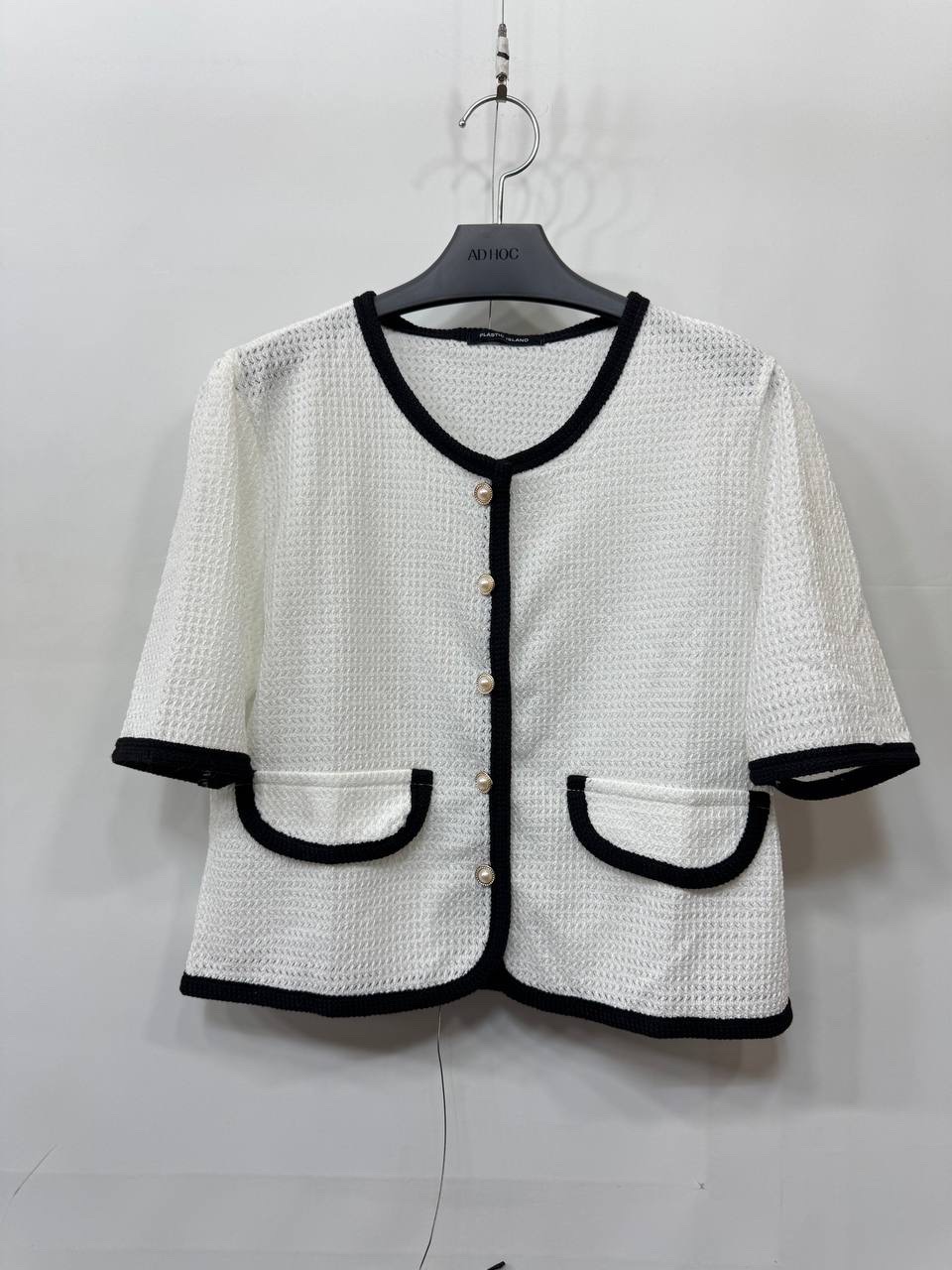 플라스틱아일랜드 반팔 가디건 F