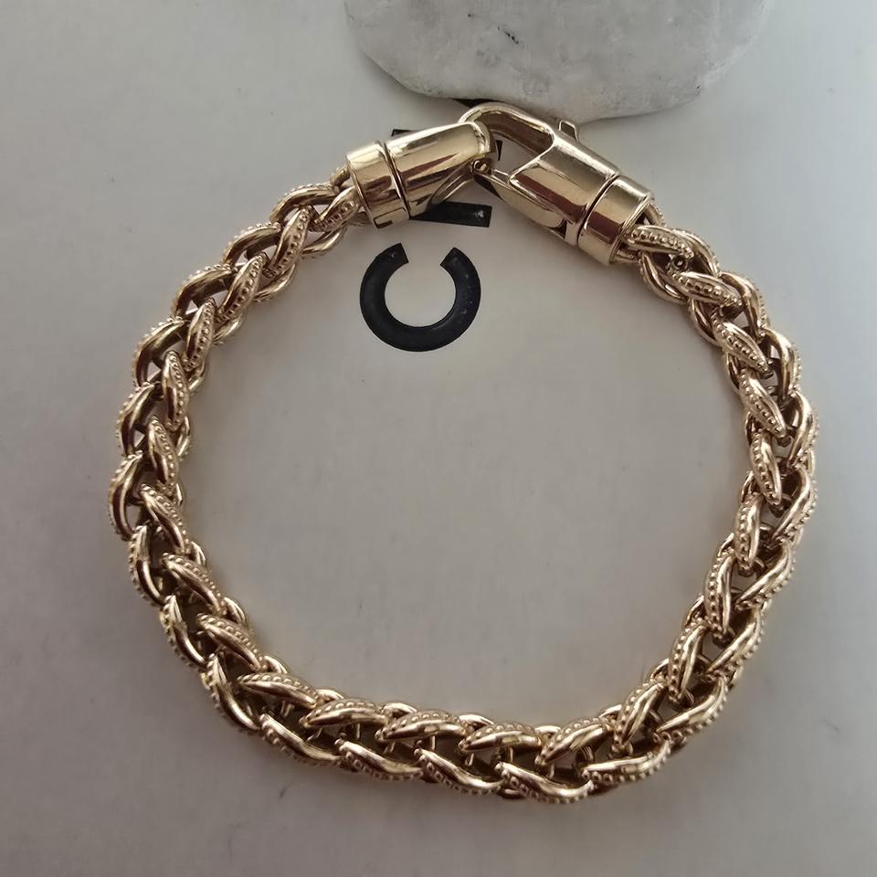 18k핑크골드 로프꽈배기 팔찌