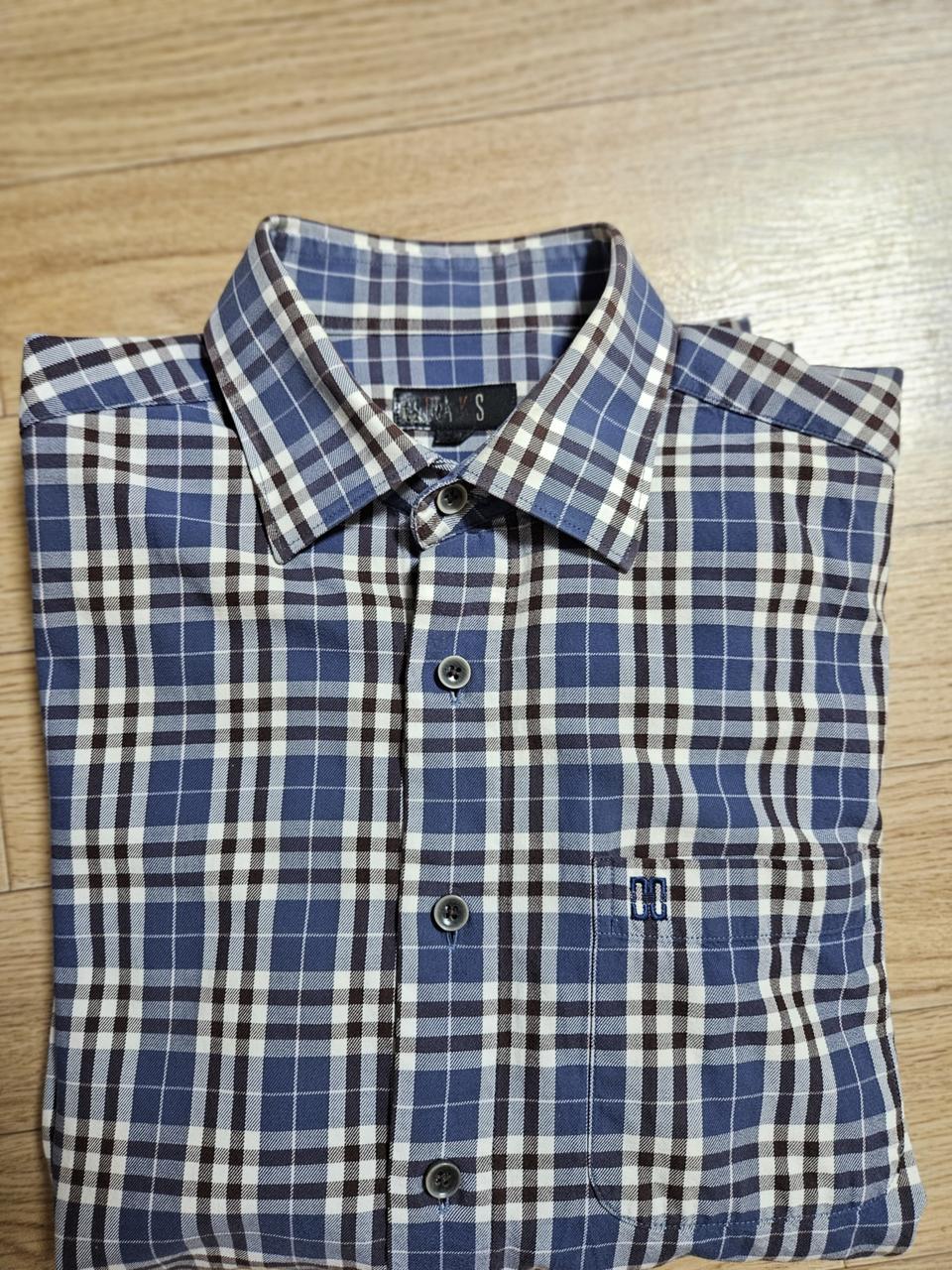 닥스 블루 체크 셔츠 95