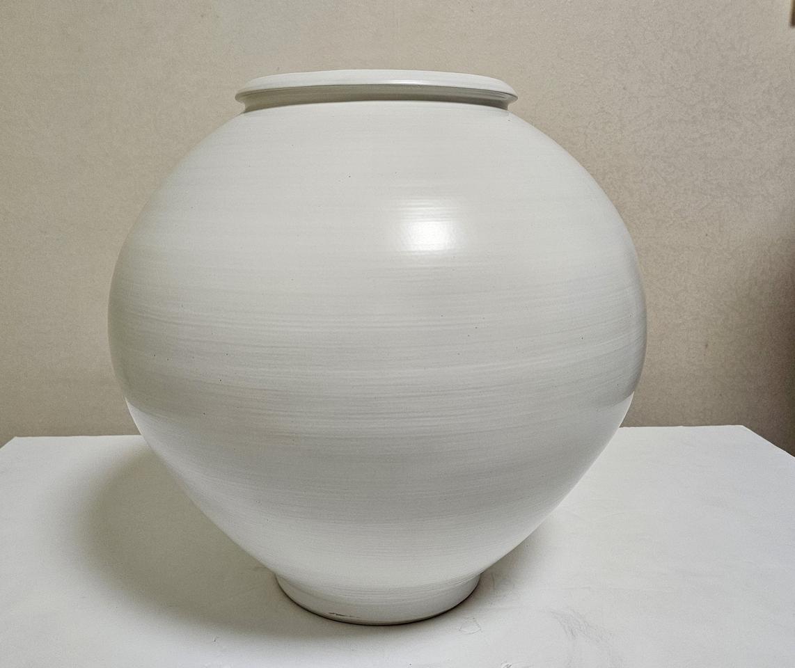 무광 대형 달항아리 (1번)/미사용 새상품/돌사진 돌상 촬영