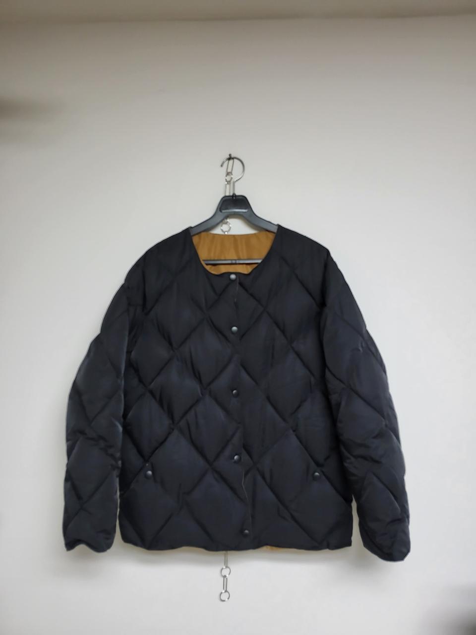 블랙 퀼팅 자켓 여 77