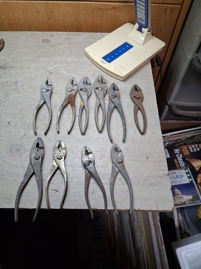 중고 일본 자동차공장 플라이어 10자루 - 1